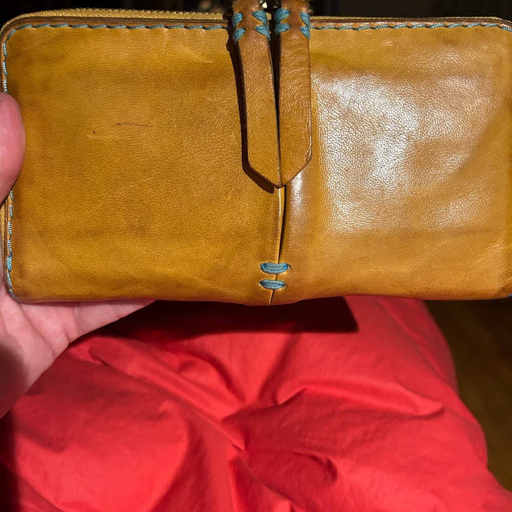 49 Square Miles Black and Red Leather Wallet - Picture 8 of 15